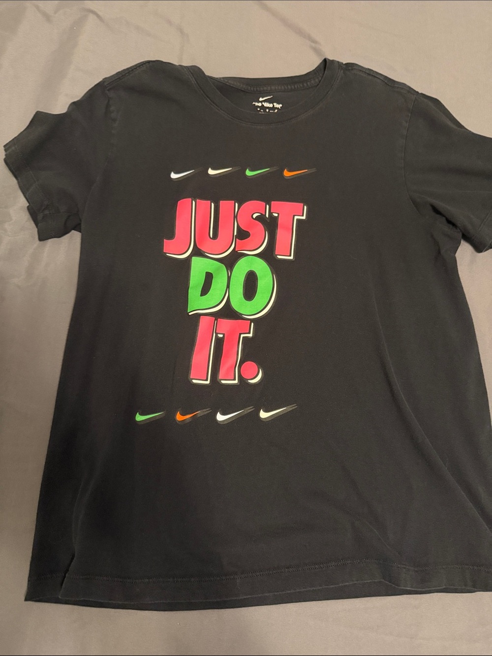 Nike Black Short-Sleeve Tee “Just Do It.”